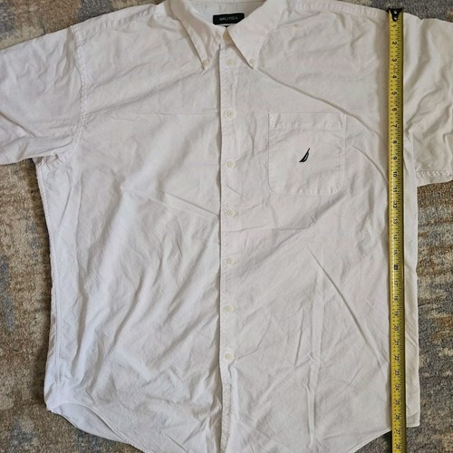 Nautica Herren Vintage Oxford normale Passform Knopfleiste Shirt Gr. 17 32/33 weiß - Bild 4 von 5
