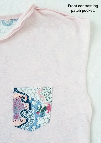 girl's ZADIG & VOLTAIRE pretty-in-pink cute anthropologie pocket tee top Sz 10 - Picture 3 of 7
