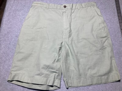Caribbean Mens Size 40 Bermuda Shorts Beige Tan Cotton Tropical Stretch Waist