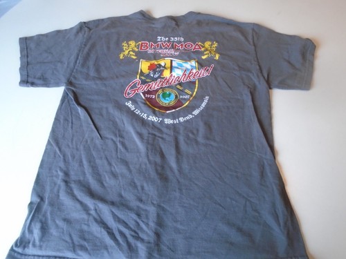 Gildan 35th BMW MOA Motorcyle T-Shirt 2007 International Rally West Bend WI l - Bild 2 von 6