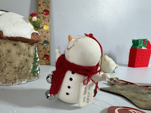 Misc Lot Christmas Xmas Ornaments Coin Banks Enesco Dept 56 Brass Bear Pigs - Picture 9 of 23