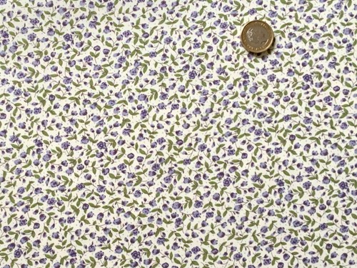 100% cotton quality craft fabric by the metre fat quarter floral ditsy lilac 1 - Picture 4 of 15
