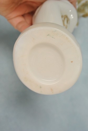 "Vetro opalino bianco Vallerysthal mano con vaso torcia 8,25" - Foto 6 di 10