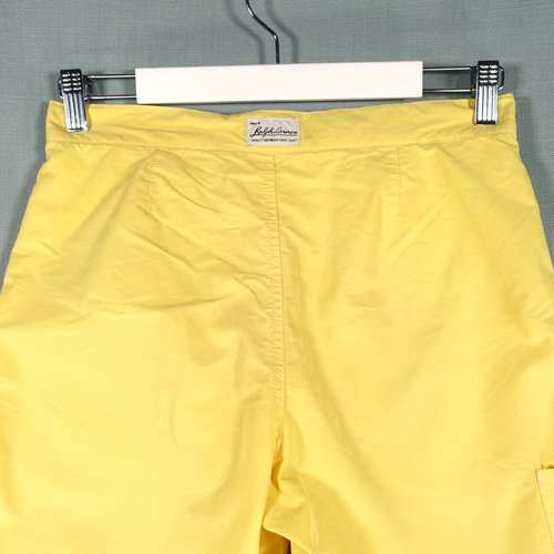 Vintage Polo Ralph Lauren Swim Shorts Women Large Yellow Swimming Beach Big Pony - Picture 4 of 24