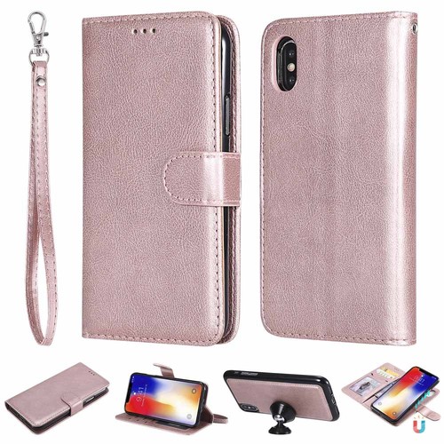 Magnetic Removable Leather Wallet Flip Case Cover For iPhone 11 6s 7 8 XR XS Max - Picture 8 of 45
