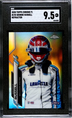 Topps Chrome Formula F1 2020 George Russell #192 Helmet Refractor SGC 9.5 MINT+