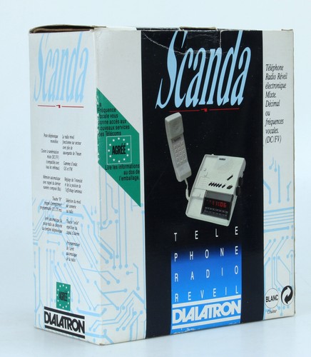 Ancien Téléphone Radio Réveil AM/FM DIALATRON Scanda (Réf#H-022) - Photo 2/16
