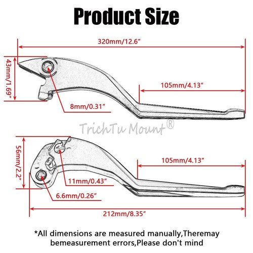 Aluminium Silver Brake Clutch Levers for Indian Scout Sixty Bobber Sixty 2017-21 - Picture 3 of 23