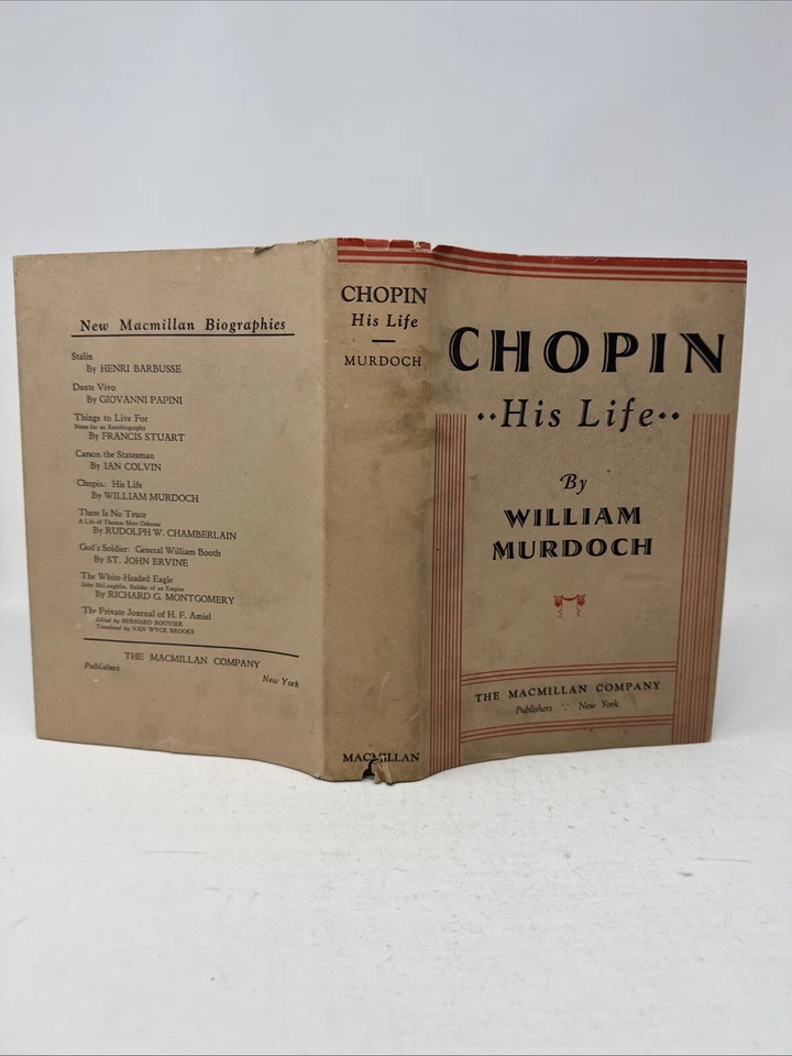 Chopin: His Life by William Murdoch 1st HC DJ 1935 Macmillan Biography Letters - Image 3 of 4