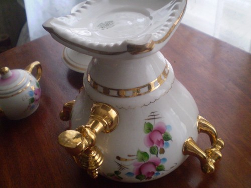 Vintage Hand Painted GZHEL Samovar From Russia - Imagen 12 de 12