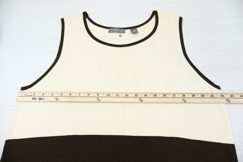 KATE HILL Women's Cotton Rayon Vest Sweater Pullover Cream Green Size 3X Plus - Picture 11 of 13