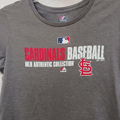 Majestic Womens St. Louis Cardinals T-Shirt Size XL Gray - Picture 3 of 8