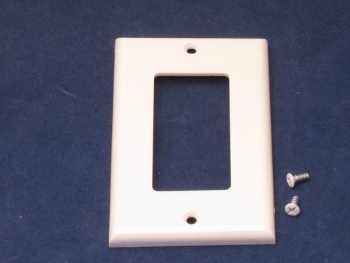 1 Gang Standard Faceplate Wall Plate Cover Switch Outlet White Decora Style - Picture 3 of 9