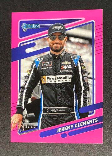 2022 DONRUSS RACING PINK VARIATION # 123 Jeremy Clements 19 / 25 Pink - Picture 1 of 1