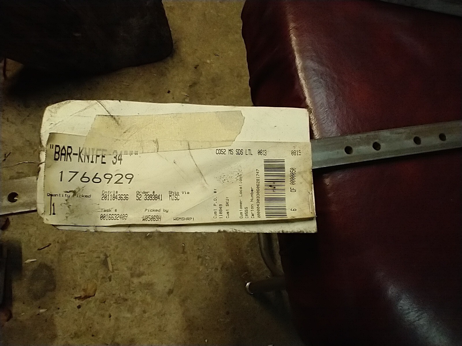 MTD OEM 34u0026#034; Knife Bar 1766929 Troy-Bilt, Cub Cadet, etc. NLA from  manufacturer | eBay