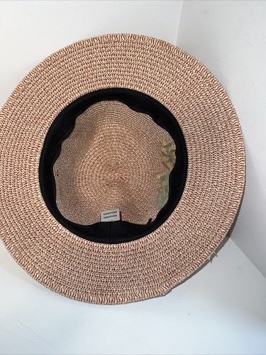 C.C. Floral Embroidered Panama Hat Adjustable Rose Hat Band - Picture 7 of 9