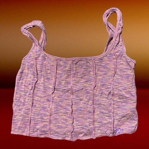 Urban Outfitters Womens Tank Top Seamed Space-Dye In Lilac Size M - Picture 2 of 3