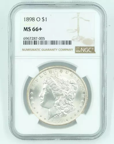 1898-O NGC MS66+ Morgan Silver Dollar PL Surfaces