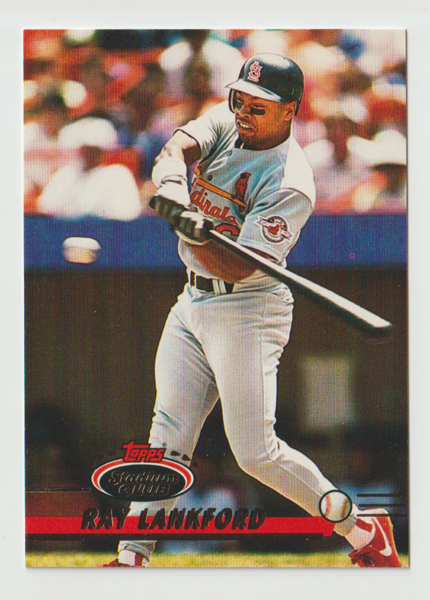 1993 Stadium Club Baseball #49 Ray Lankford - St. Louis Cardinals