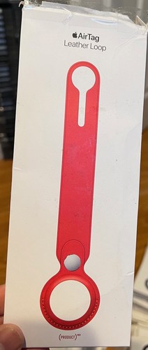 Apple AirTag Leather Loop Red MK0V3ZM/A Original - Picture 1 of 1
