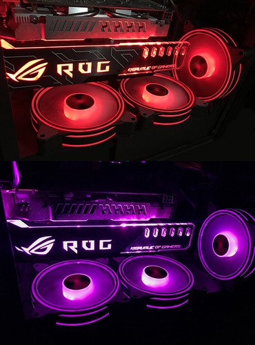 RGB Graphic Card Bracket Addressable LED 3-pin 5V Brace GPU Sync Light Fix Video - Picture 22 of 43