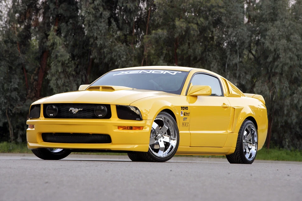 GT Styling GT0241S Smoke Headlight Covers for 2005-2009 Ford Mustang Foto 3 de 4