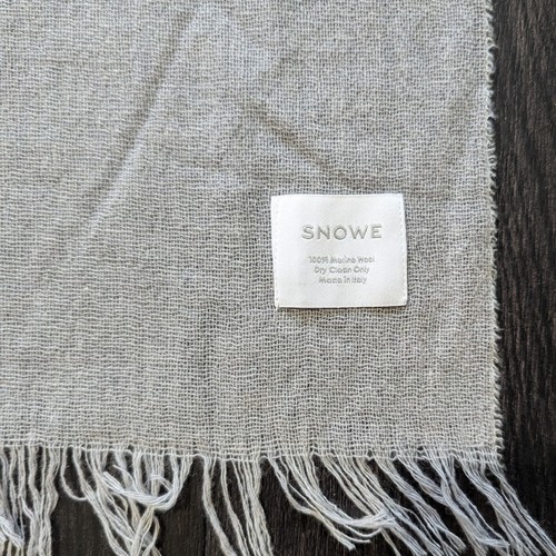 SNOWE Checked Throw Merino Lambswool Grey Made in Italy 56” L x 70"W - Picture 9 of 13