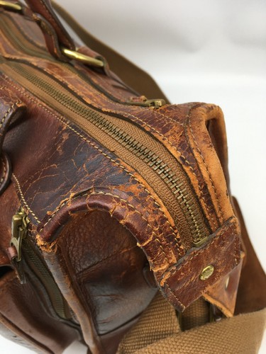 VTG Ghurka Marley Hodgson Express No. 2 All-Leather 20" Duffle Weekender Bag - Picture 11 of 24
