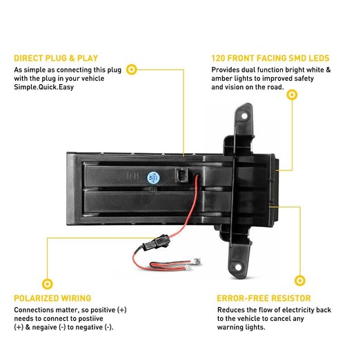For Chevy Sierra Silverado GMC Dynamic LED Mirror Side Turn Signal Light Lamps - Picture 9 of 12