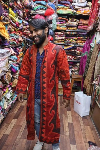 Long embroidered Handmade Coat  / Embellished jacket / banjara jacket / Boho - Picture 4 of 5