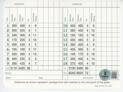 Jack Burke signed Masters Scorecard 1956 Champion PSA/DNA auto - Picture 2 of 2