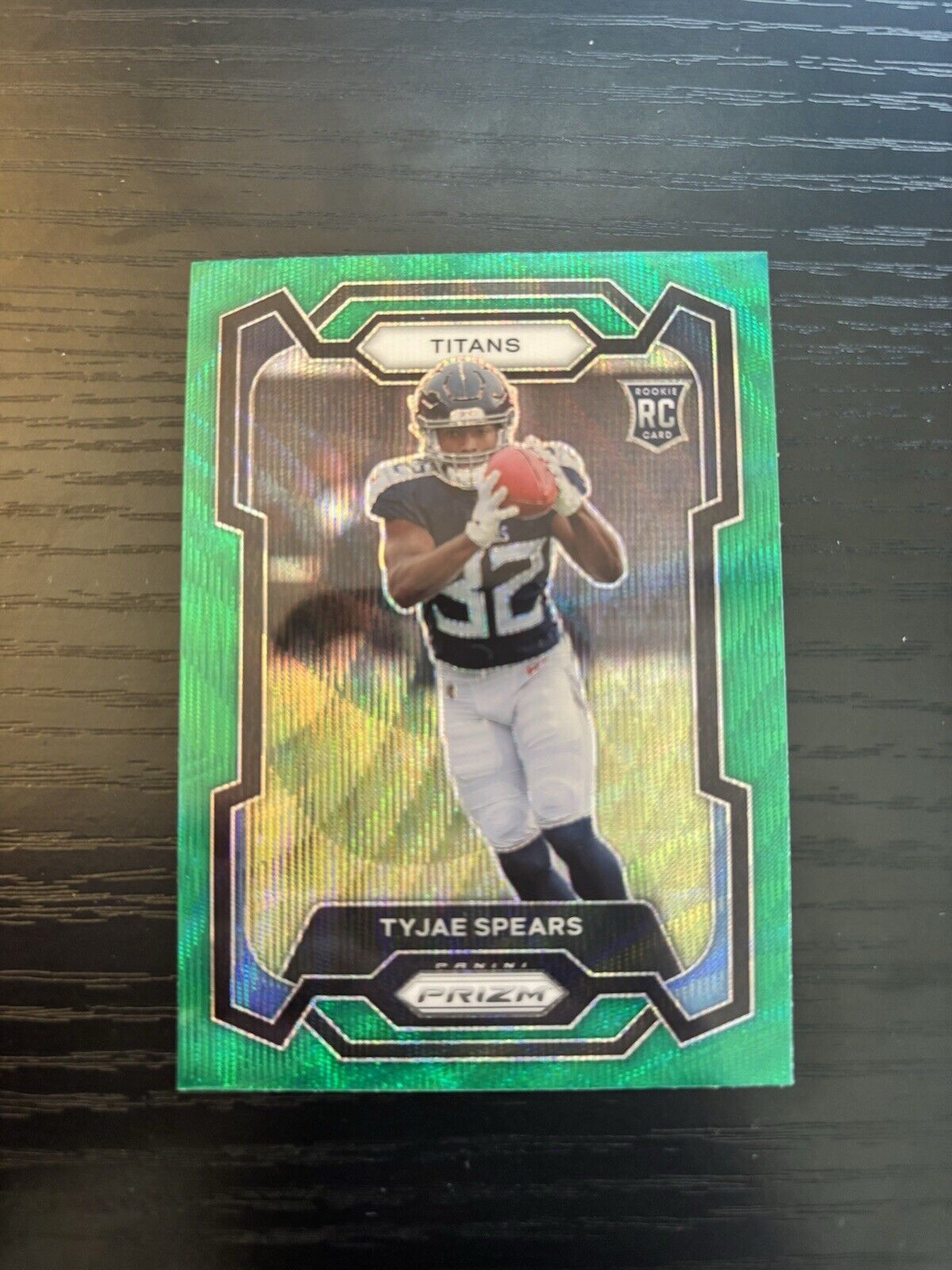 2023 Panini Prizm - Rookies Green Wave Prizm #396 Tyjae Spears (RC)