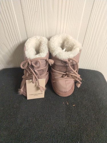 Yves Salomon Enfant Moon Boot misty rose Rare - Picture 2 of 10
