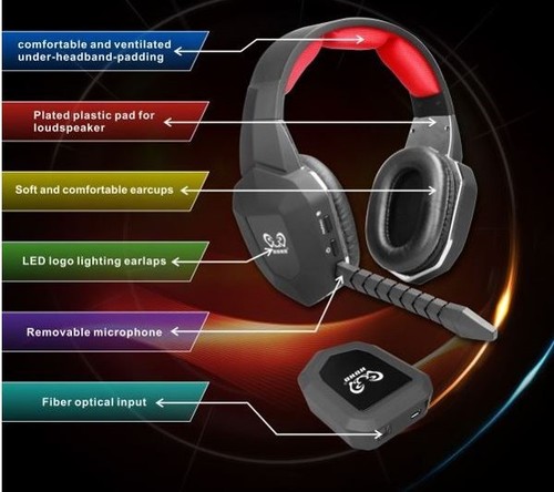Wireless Gaming Stereo Headset for PS3 Playstation 3 Game Sound Chat NEW New - Picture 8 of 9