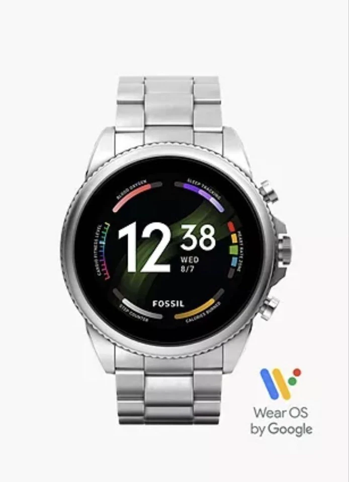 FOSSIL Smart Watch GENERATION 6 Stainless Steel FTW4060 Silver New - Image 4 of 4