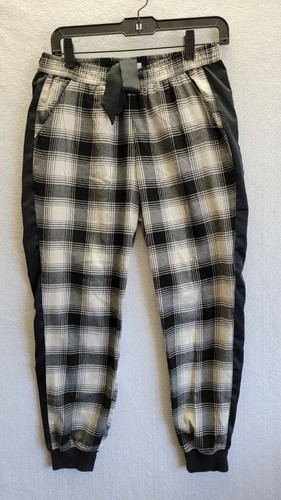Abercrombie & Fitch Mujer S Franela Cuadros Pijama Pantalones Prendas para dormir Negro Blanco - Imagen 1 de 6
