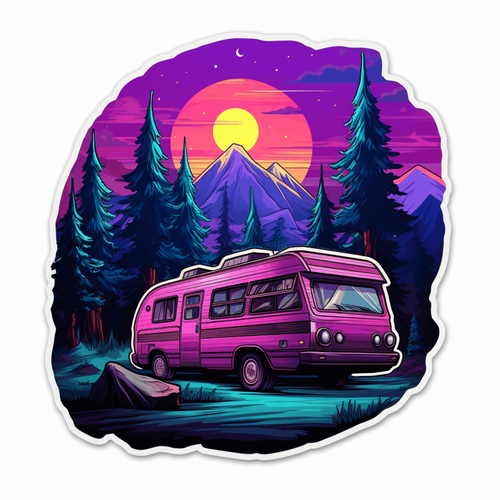 Calcomanía de vinilo para parachoques de ventana de vehículo portátil taza pegatina camping en el bosque - Imagen 1 de 10