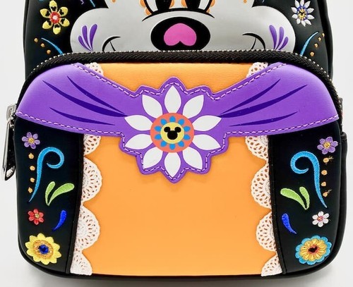 LOUNGEFLY DISNEY MINNIE MOUSE SUGAR SKULL DIA DE LOS MUERTOS MINI BACKPACK - NWT - Picture 3 of 8