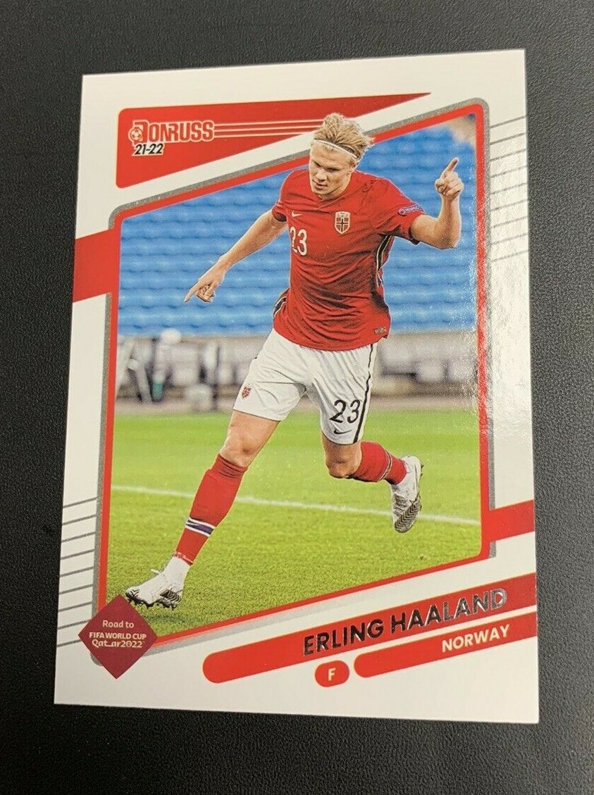 2021-22 Donruss Panini Soccer Football Erling Haaland # 100 Norway Qatar Base
