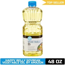 Amazon Brand - Happy Belly Soybean Vegetable Oil, 48 fl oz (Pack of 1)