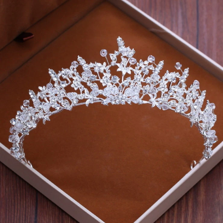 Minkissy Tiara Regina E Principessa Con Strass Rossi - Accessorio Per Capelli Per Matrimoni E Feste