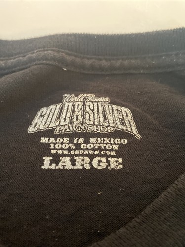 Camiseta para hombre World Famous Gold & Silver Pawn Shop negra talla grande - Imagen 2 de 4