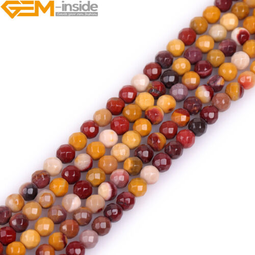 Mookaite Jasper Beads Natural Gemstone Round Loose Beads Jewellery Making 15" - Picture 50 of 72