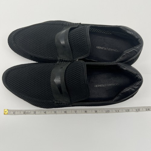 Mocasines sin cordones Donald J Pliner Dulse 13M de malla negra y cuero nobuck para hombre - Imagen 14 de 16