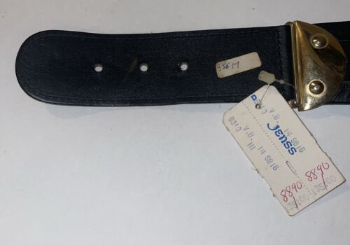 Vintage Italian Black Leather Purple & Gold-Tone Belt NOS NWT Small Made Italy - Picture 11 of 20
