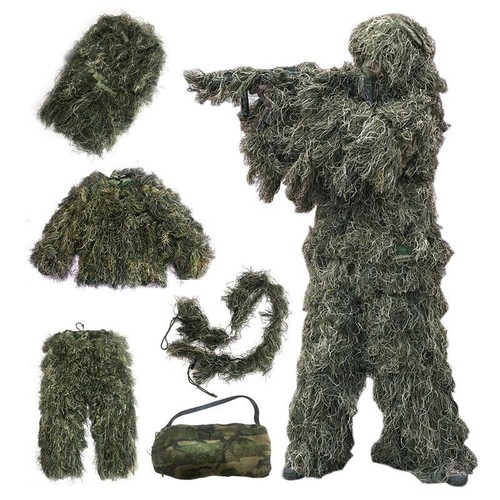 Tarnanzug Ghillie Suit Jacke Hose Hut feuerfest Sniper Scharfschütze Anzug DHL - Bild 21 von 24