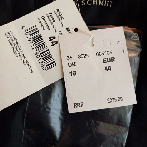 Fuchs Schmitt Wool Rich Hooded Coat Women's UK 18 Navy Blue - Picture 7 of 8
