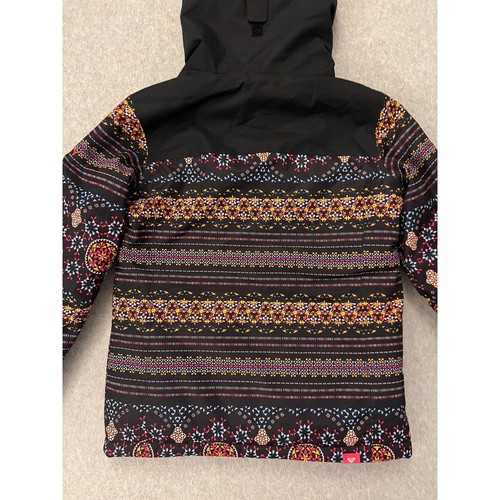 Roxy Dry Flight Delski Jacket Hoodie Girls Large Insulated Snowflakes Multicolor - Picture 17 of 24