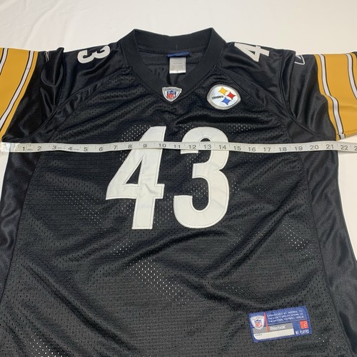 Reebok NFL Pittsburgh Steelers #43 Troy Polamalu Black Jersey Womens XL - Picture 5 of 10