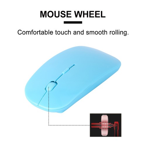 2 .4G Wireless Mouse Ergonomic for Small Hands Car Computer Flat - Afbeelding 11 van 12